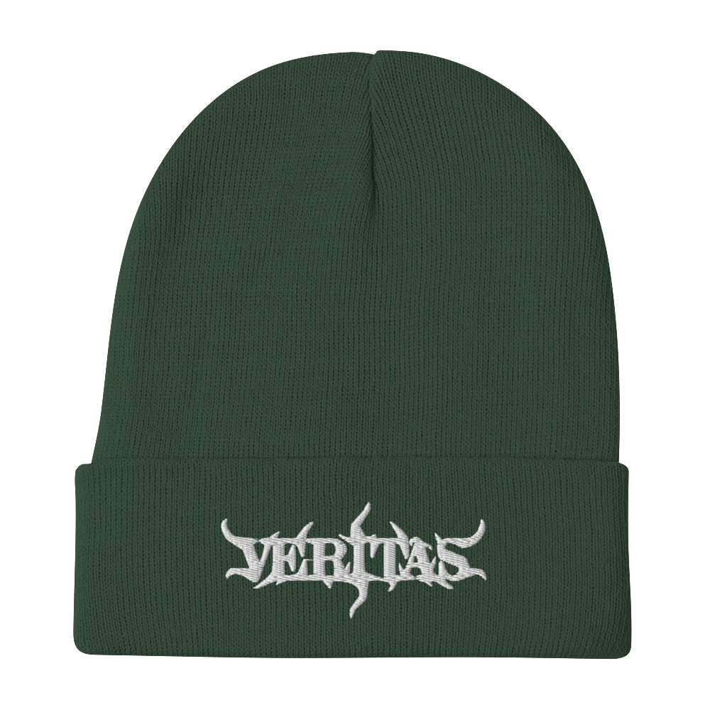 Veritas White Logo Embroidered Beanie