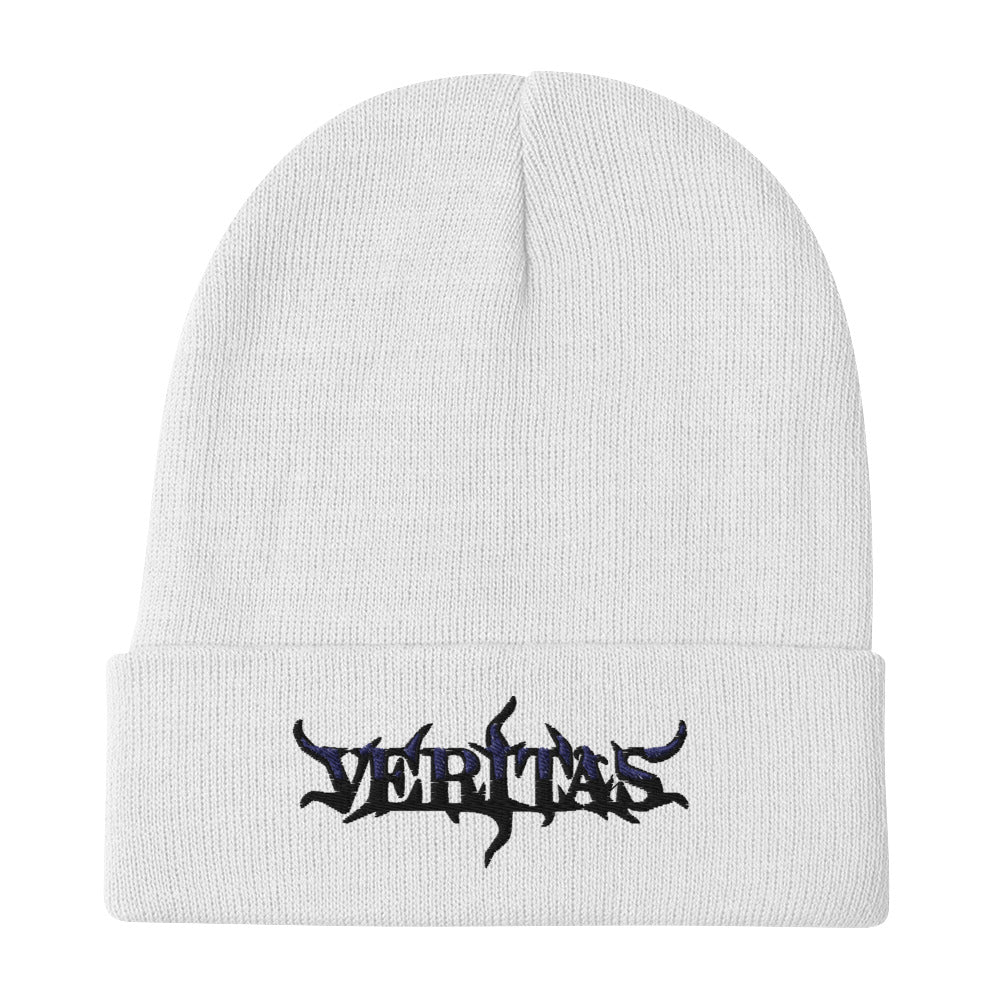 Veritas Black Logo Embroidered Beanie