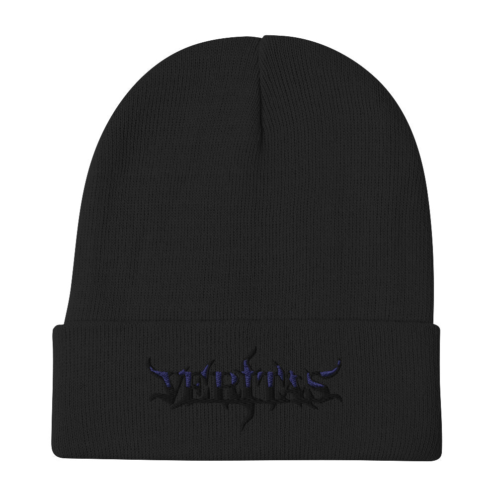Veritas Black Logo Embroidered Beanie
