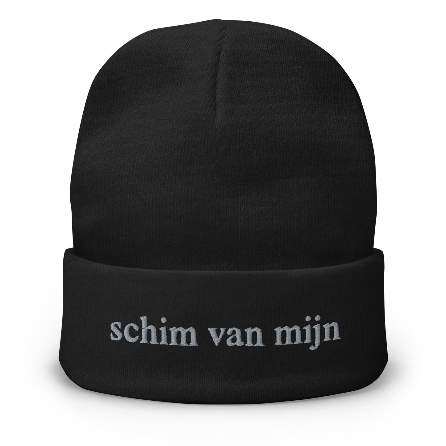 Schim van Mijn Logo Black Embroidered Beanie