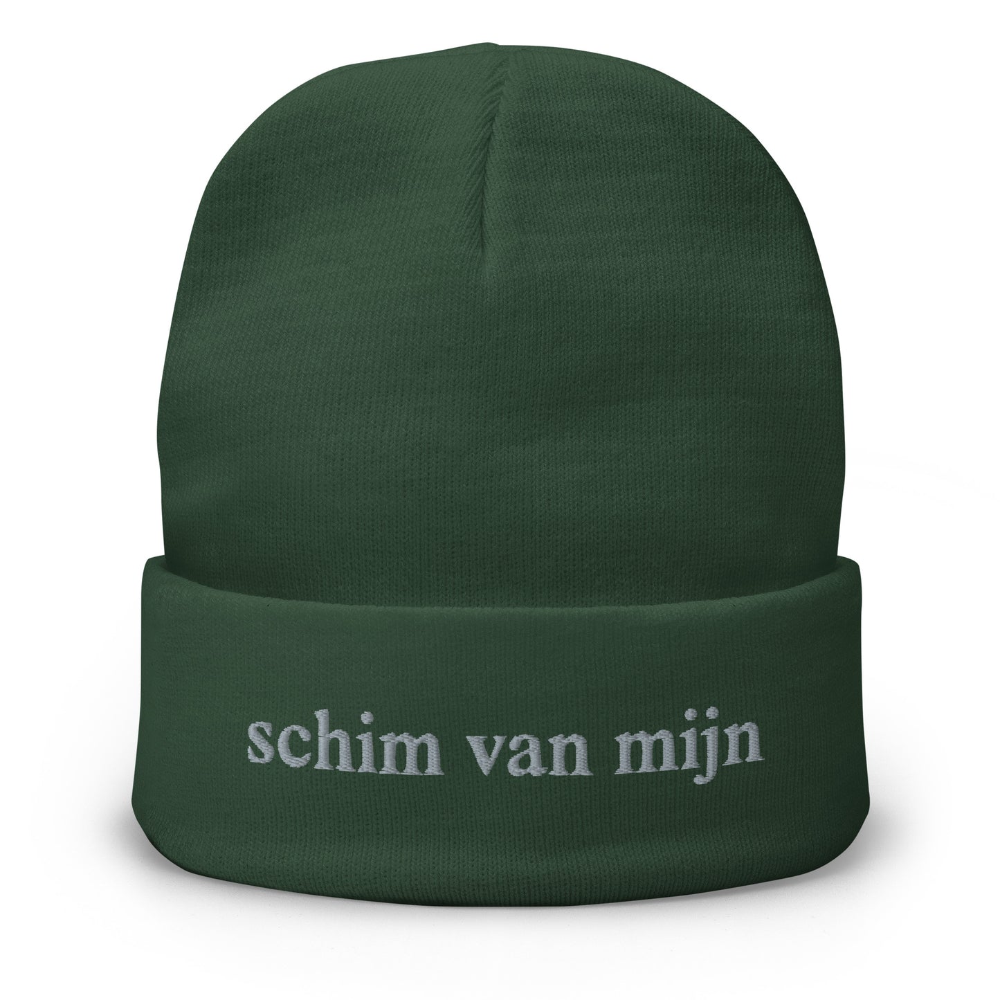 Schim van Mijn Logo Black Embroidered Beanie