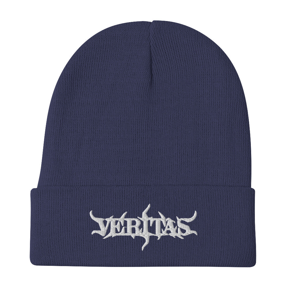 Veritas White Logo Embroidered Beanie